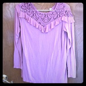 Long sleeve cotton blouse
